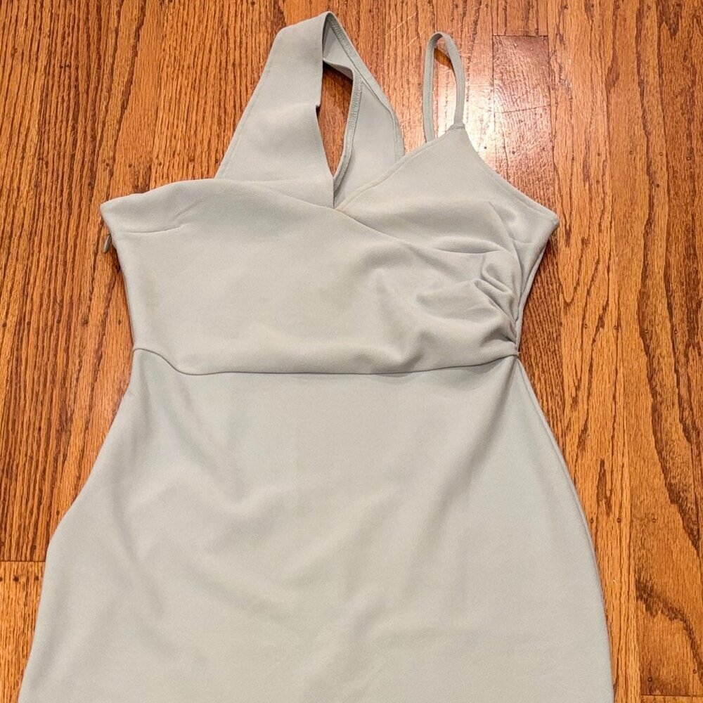 A&F Asymmetrical Ruched Maxi Dress - Light Blue - Size Medium - NWT - Picture 3 of 10